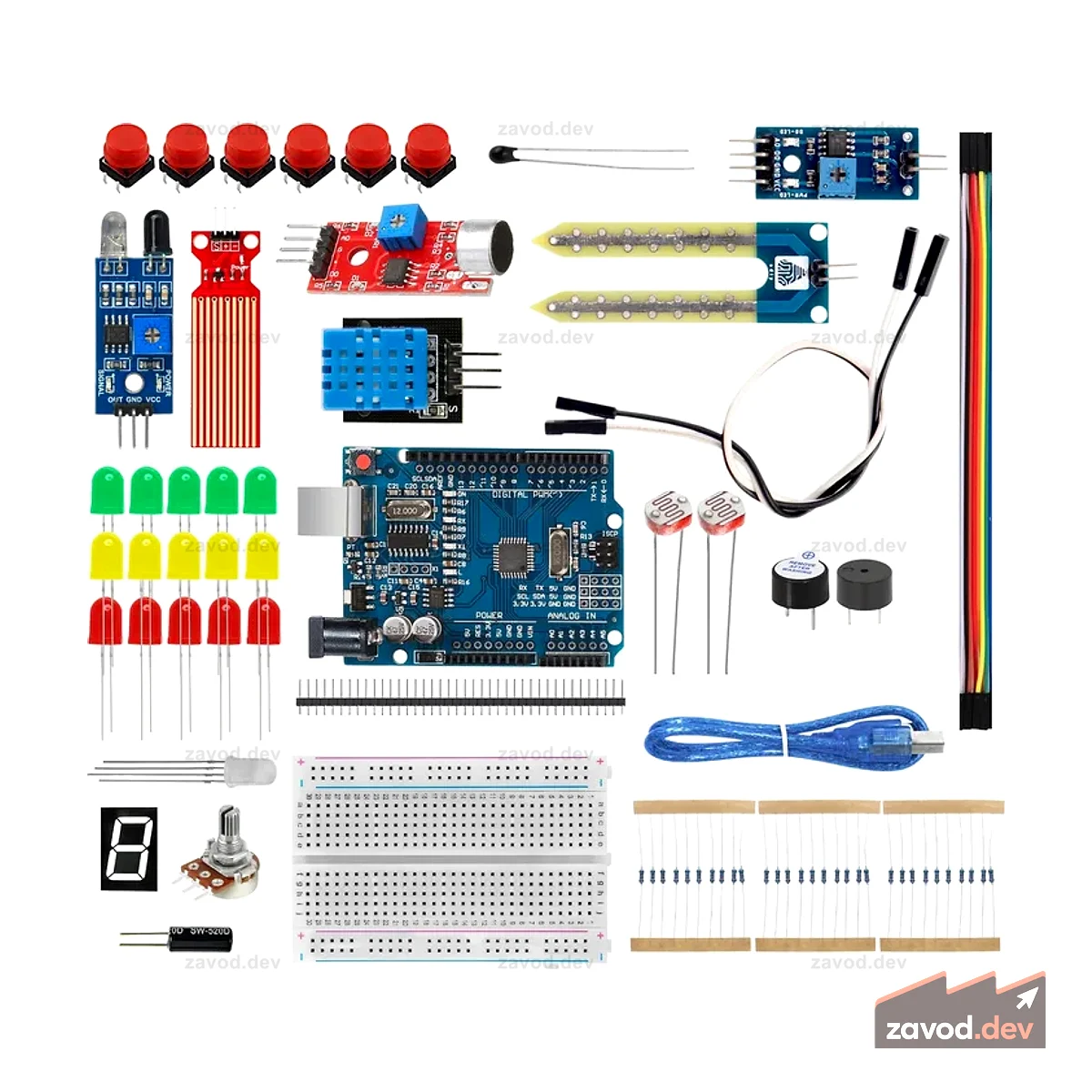 Базовый стартовый комплект Makerlab для Uno R3 — набор C