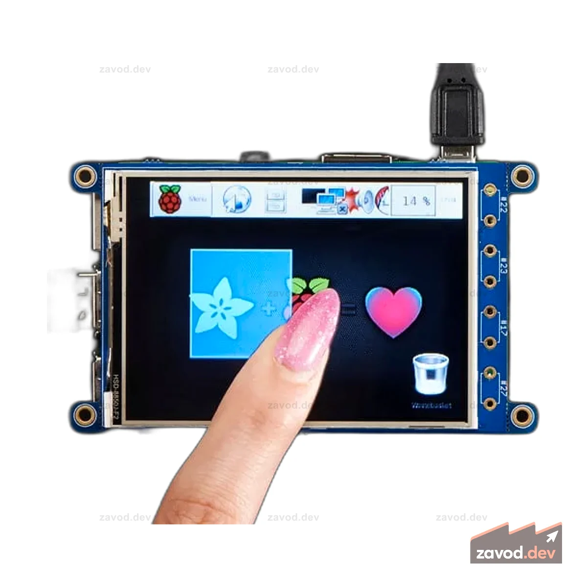 PiTFT Plus 320x240 3,2" TFT + резистивный сенсорный экран