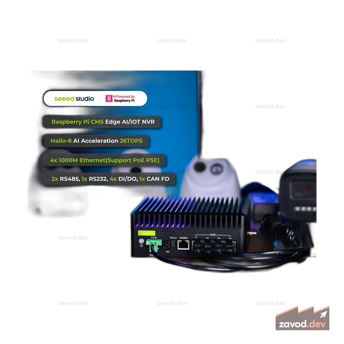 reComputer Industrial R2235-12 — самый надежный и мощный сетевой видеорегистратор Raspberry Pi Edge AI/IOT с 26 TOPS