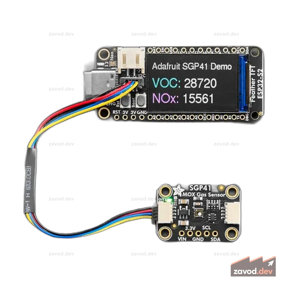Многопиксельный датчик газа Adafruit SGP41 — летучие органические соединения и NOx