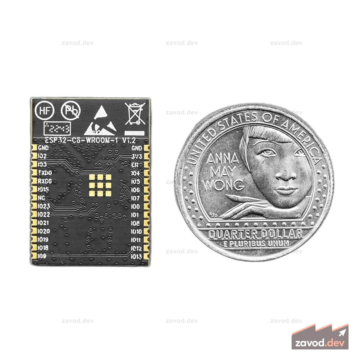 ESP32-C6-WROOM-1-N8 Инженерный модуль — антенна на печатной плате Quad SPI Flash 8 МБ