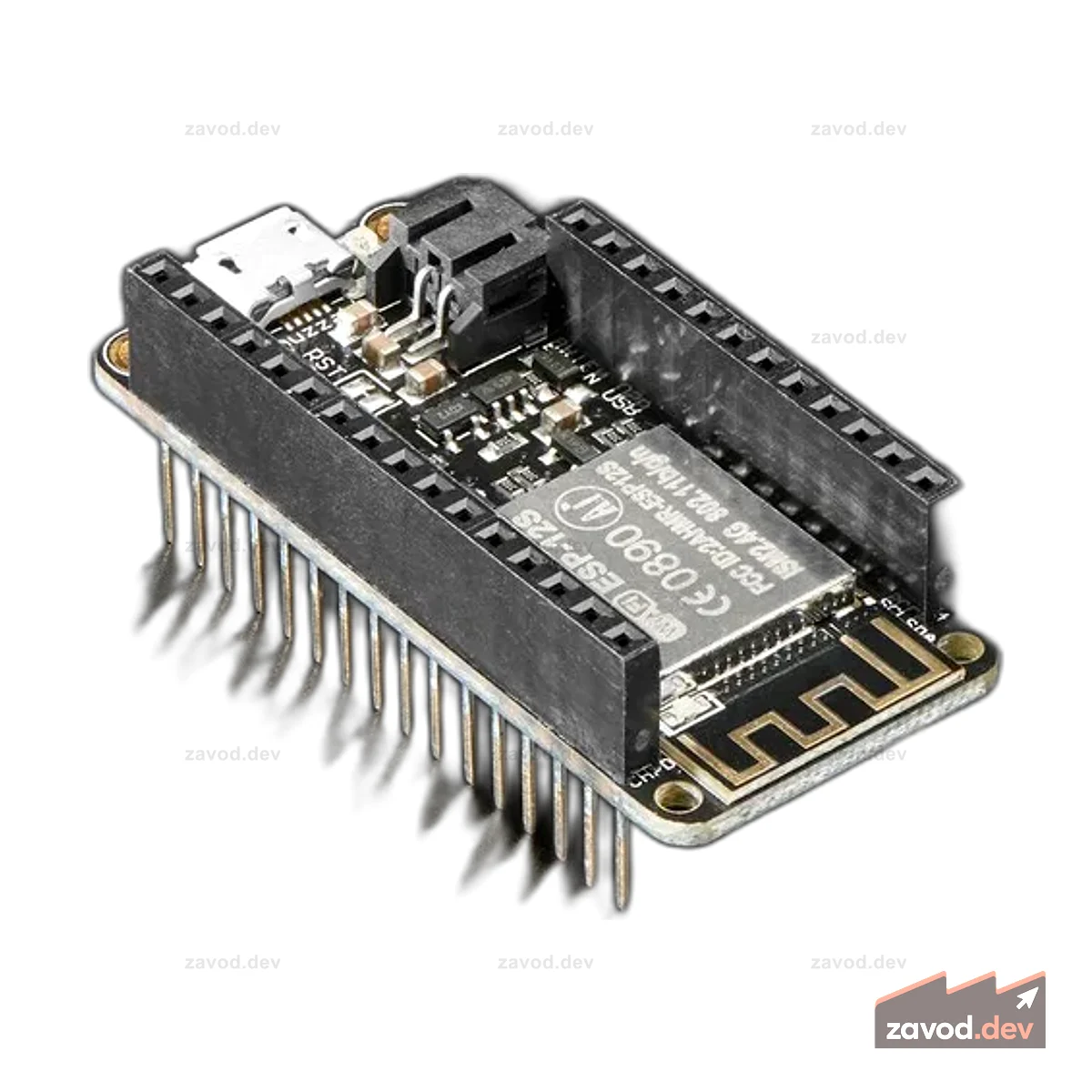 Сборка Feather HUZZAH с ESP8266 WiFi со штабелируемыми разъемами - совместима с Arduino