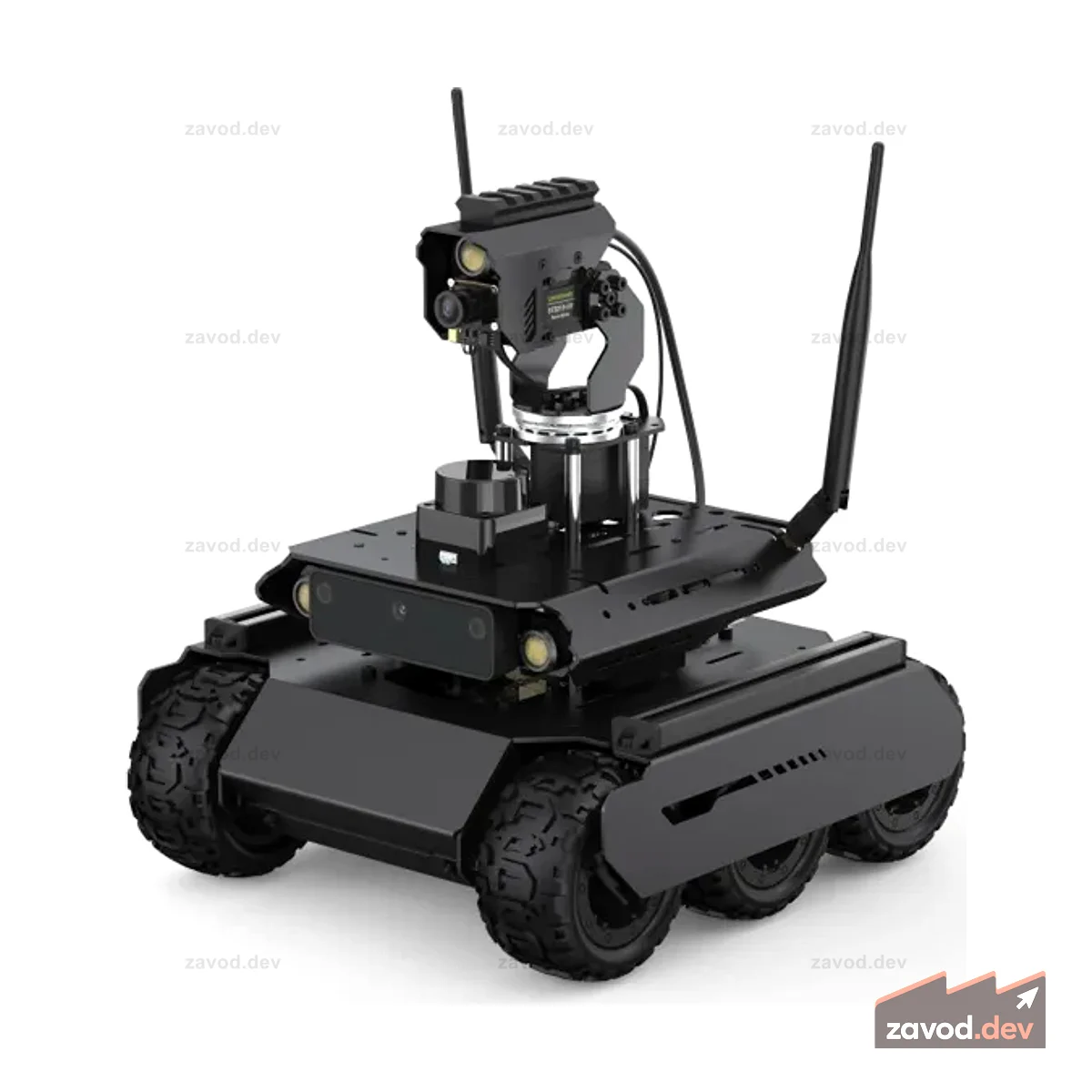 Waveshare UGV Rover ROS 2 с открытым исходным кодом, 6-колесный робот с полным приводом и искусственным интеллектом с открытым исходным кодом, с комплектом Jetson Orin Nano 4 ГБ, двумя контроллерами, гибким всенаправленным поворотом на 360°