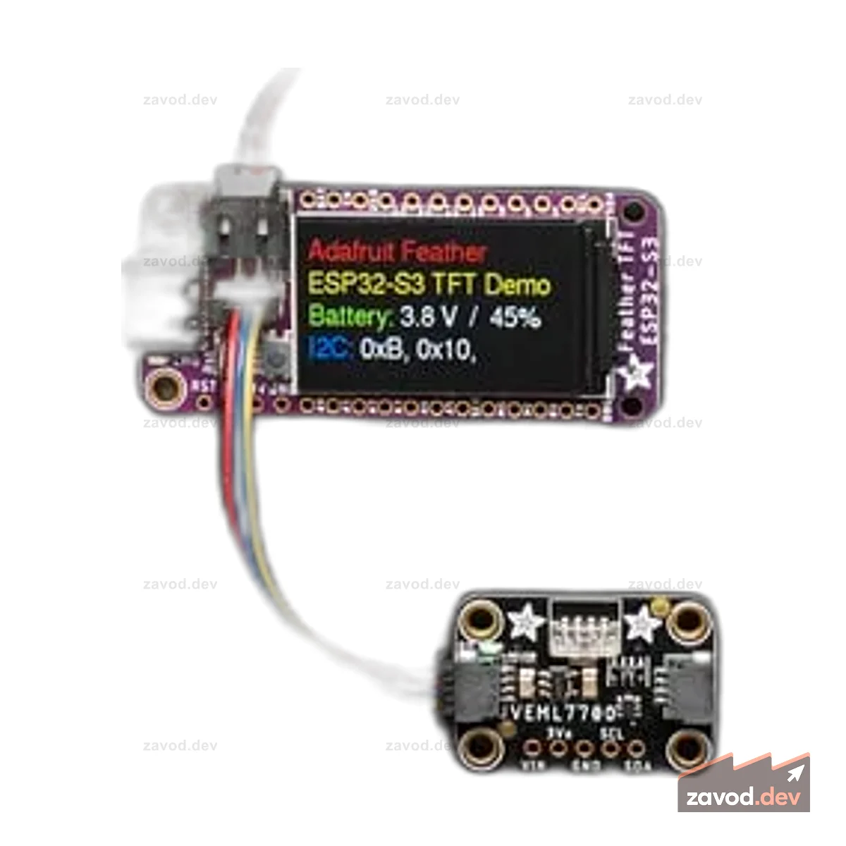 Adafruit ESP32-S3 TFT Feather — флэш-память 4 МБ, PSRAM 2 МБ, STEMMA QT