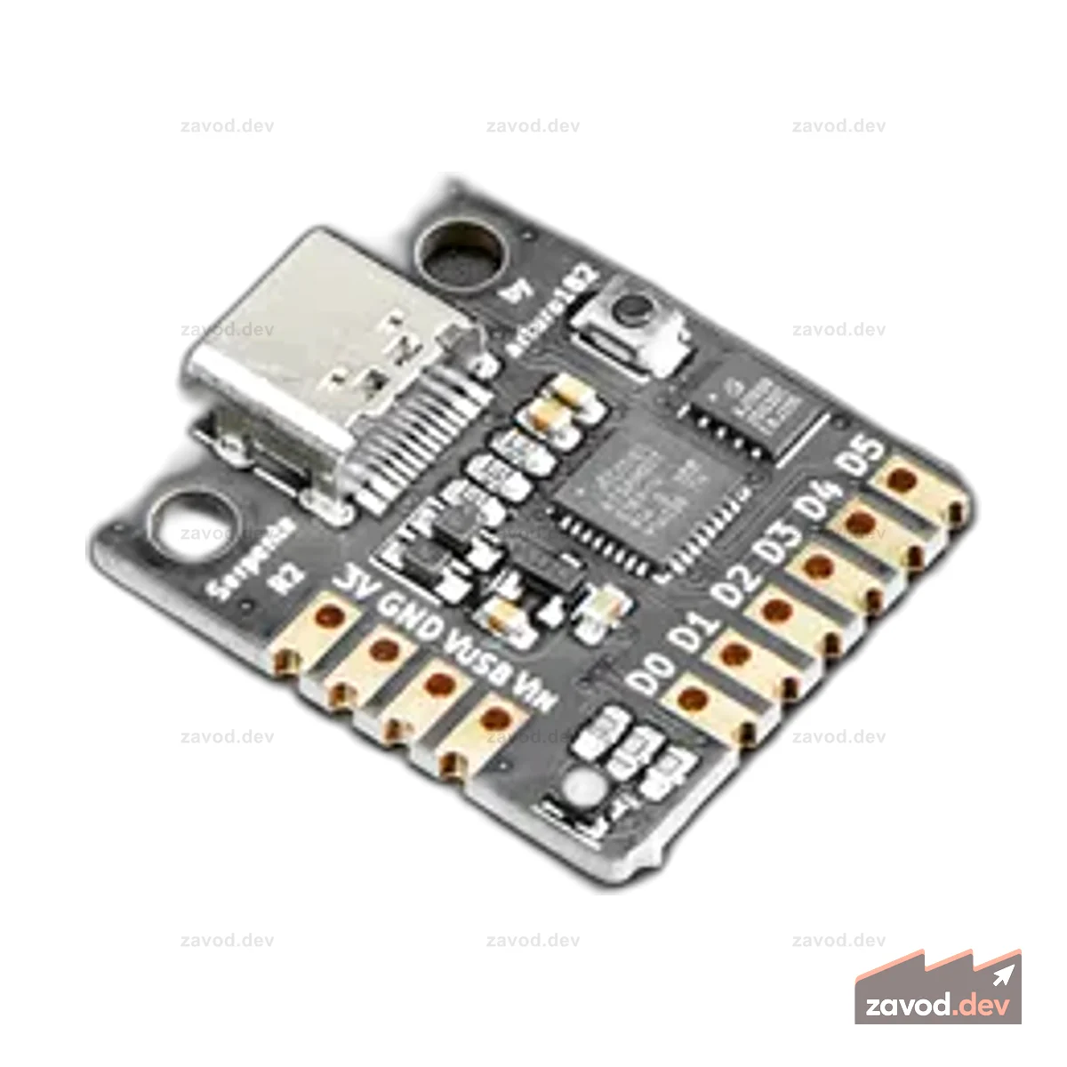 Serpente - Плата для прототипирования Tiny CircuitPython - Разъем USB C