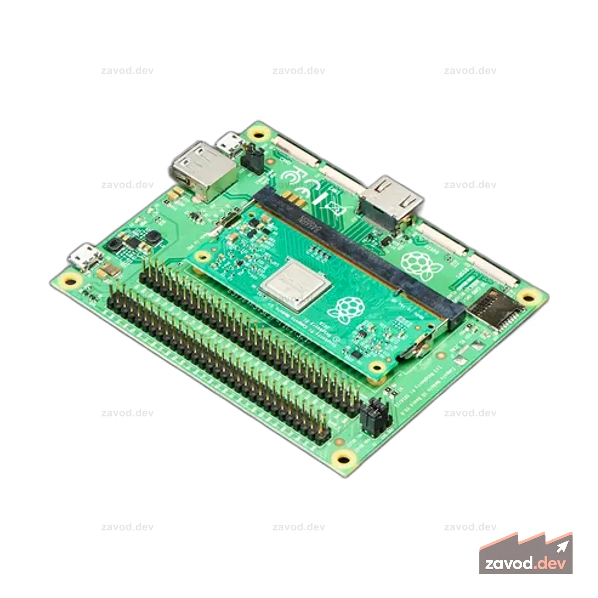 Комплект для разработки вычислительного модуля Raspberry Pi 3+ с двумя компьютерными модулями