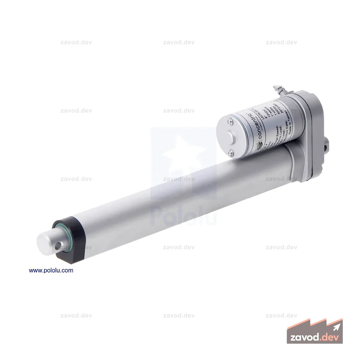 Glideforce LACT8-12V-10 Линейный привод для легких условий эксплуатации: 25 кгс, ход 8 дюймов (используемый 7,8 дюйма), 1,1 дюйма/с, 12 В
