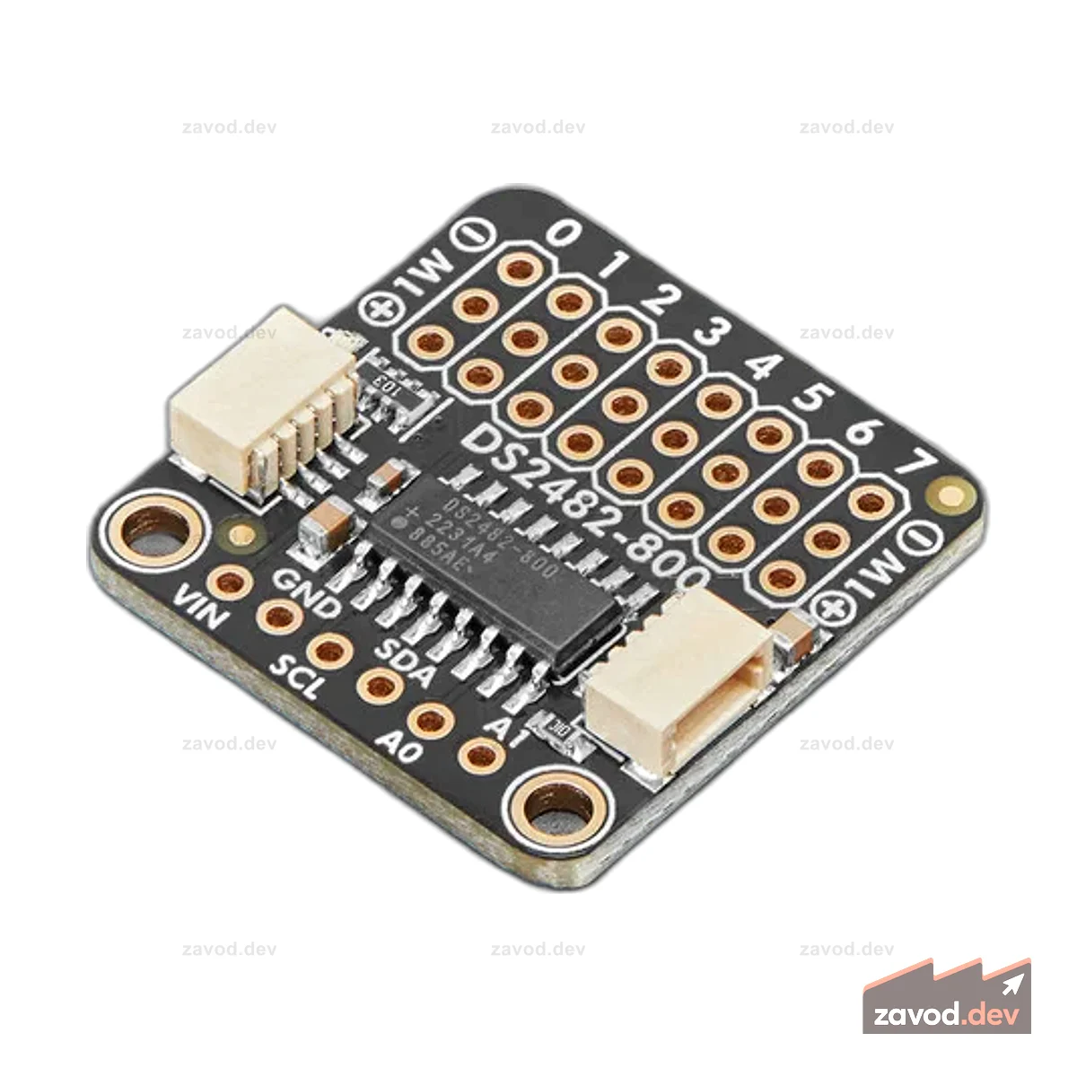Adafruit DS2482S-800 8-канальный адаптер шины I2C — 1-Wire — STEMMA QT / Qwiic