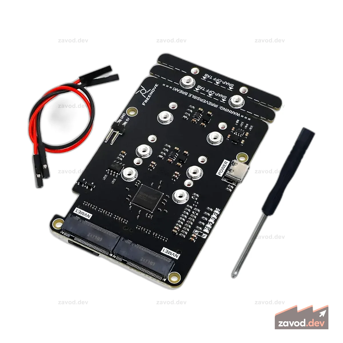 Адаптер Freenove Quad/Dual M.2 NVMe для Raspberry Pi 5, SSD HAT AI HAT 4/2 слота NAS RAID Kit, размер твердотельного накопителя 2230 2242 2260 2280, максимальная скорость PCIe 2.0 500 МБ/с