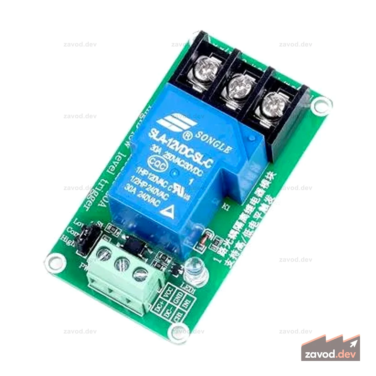 BMT RELAY BOARD 1CH 12V 30A H/DU