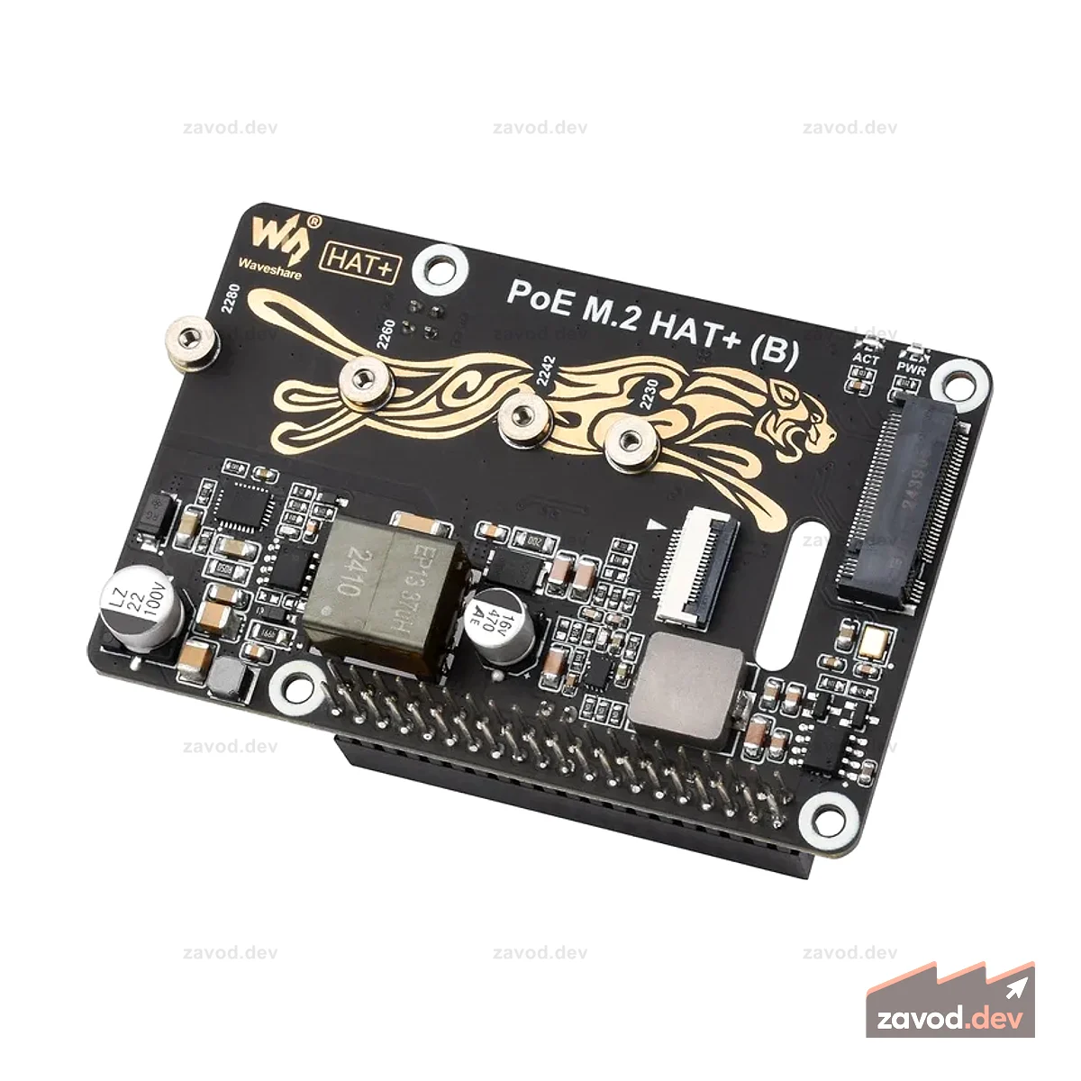 PoE M.2 HAT+ (B) для Raspberry Pi 5