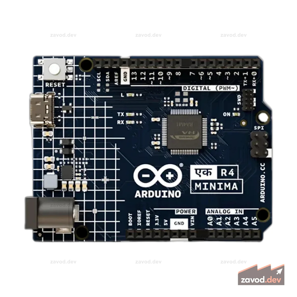 Оригинальный Arduino UNO EK (एक) R4 Minima — сделано в Индии