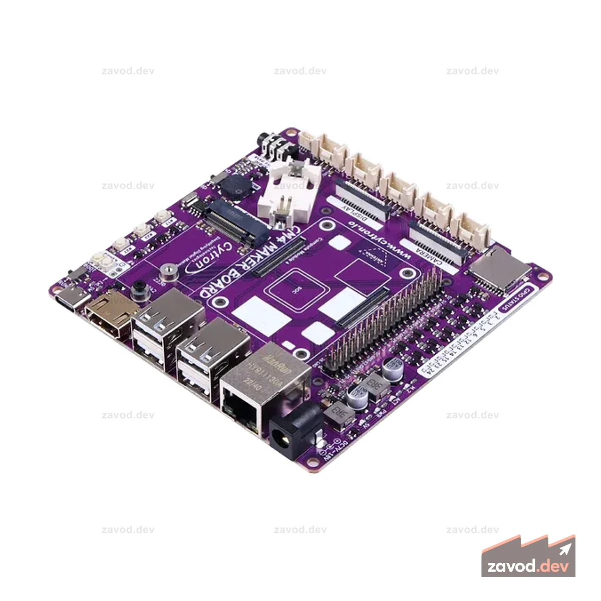 Плата CM4 Maker — Gigabit Ethernet, CSI, дисплей DSI, 5 портов Grove, M.2 Key M, слот для карты microSD, 4-контактный разъем JST-SH