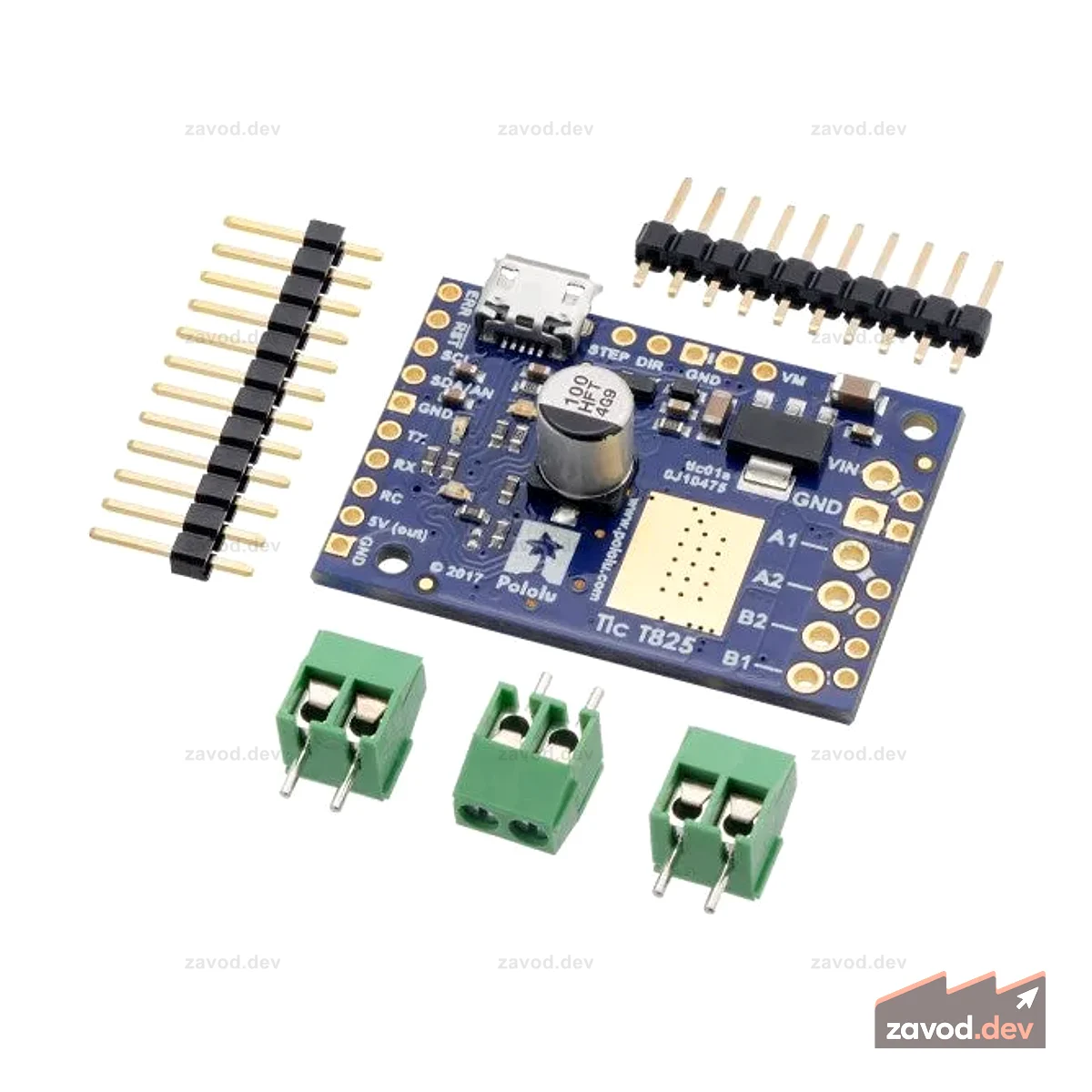 Pololu Tic T825 USB мультиинтерфейсный контроллер шагового двигателя