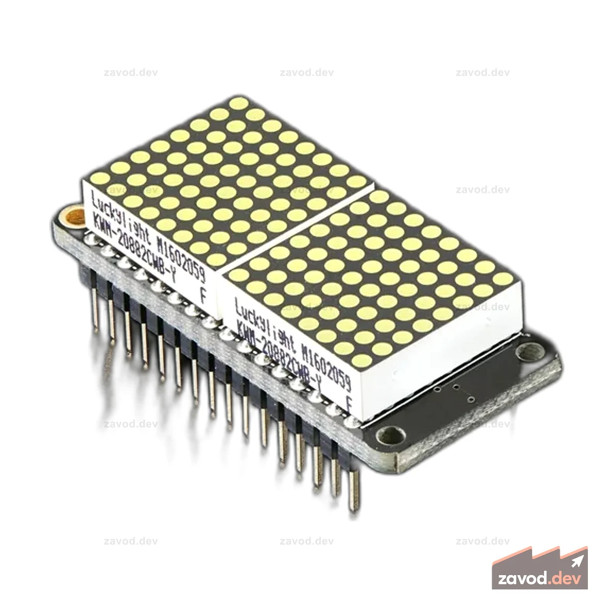 Комплект светодиодного матричного дисплея Adafruit 0.8 8x16 FeatherWing - белый