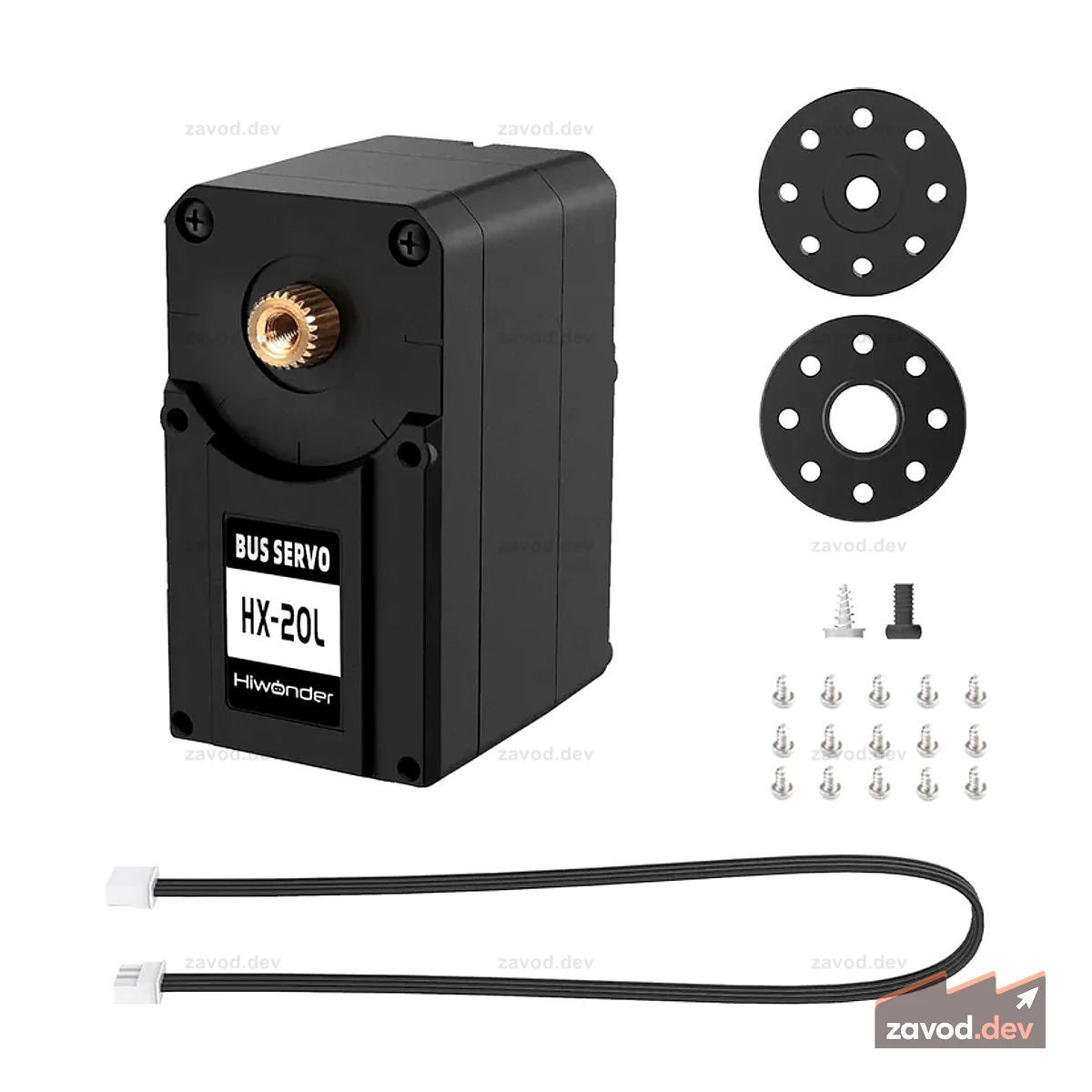 Hiwonder HX-20L, 20 кг, сервопривод последовательной шины с высоким крутящим моментом и обратной связью в реальном времени, двухвальный подшипник с цельнометаллической шестерней для радиоуправляемого робота