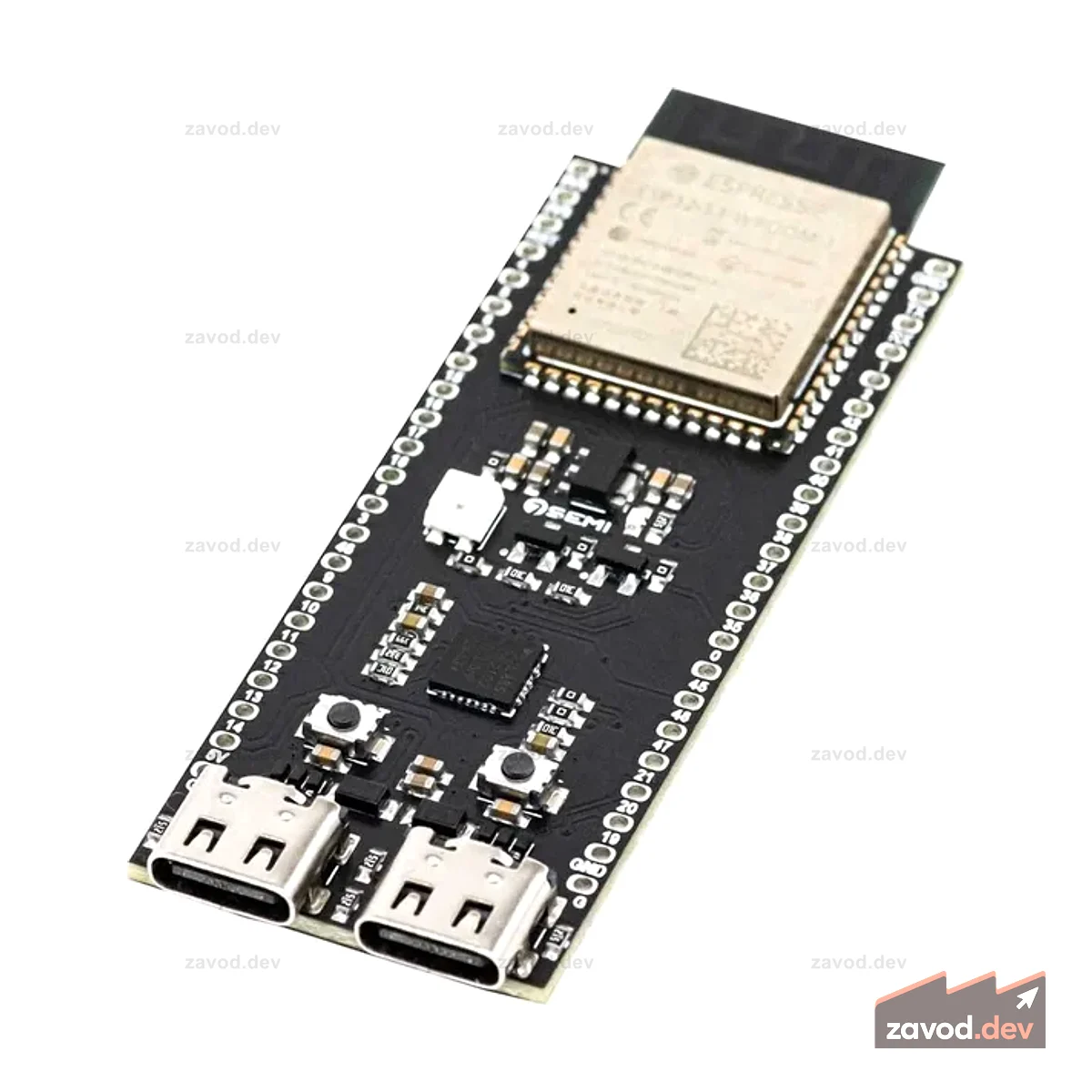 7Semi ESP32-S3-Dev-BoardC-1-N8R8 Wi-Fi, Bluetooth, двойной USB-C, светодиод RGB