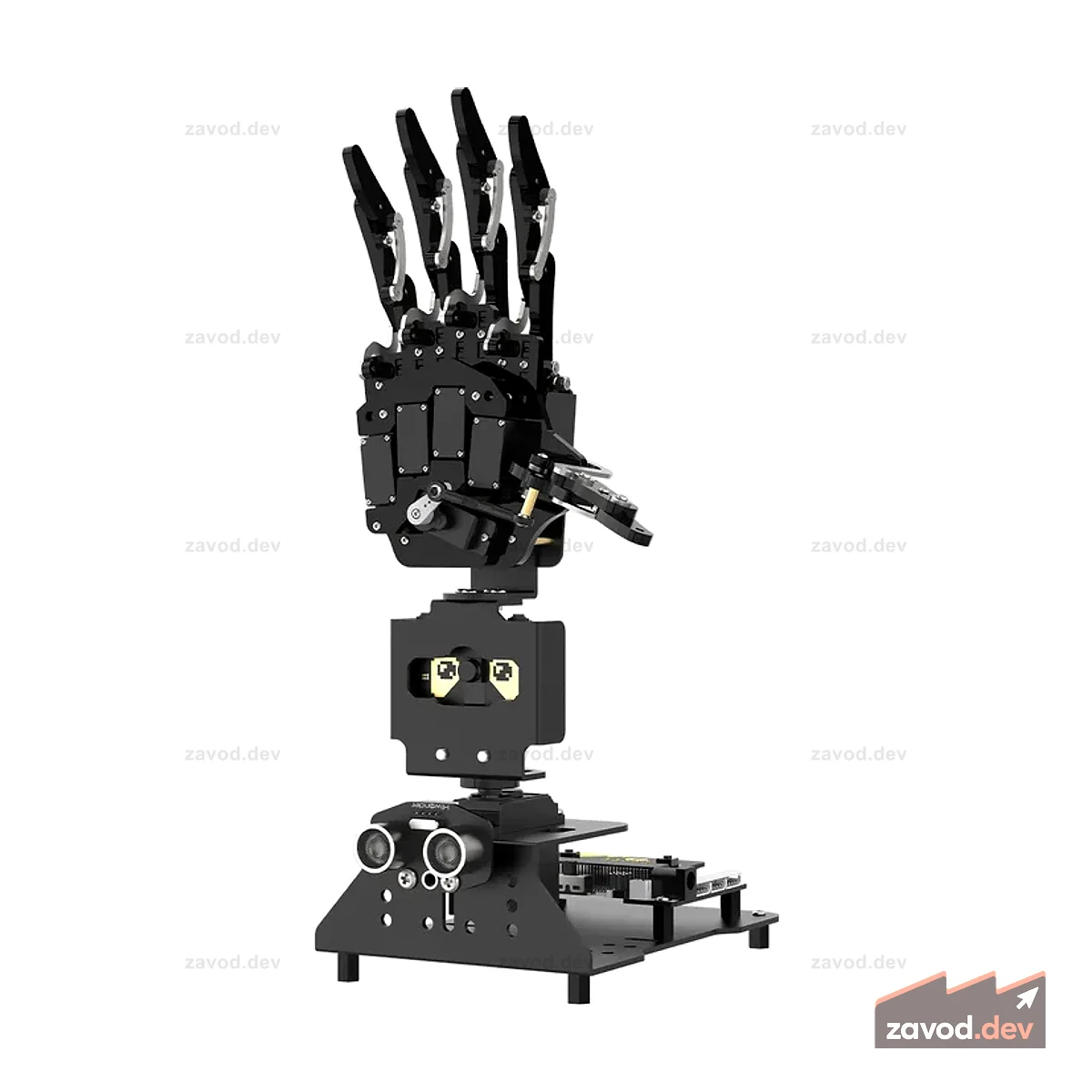 Роботизированная рука AiHand с открытым исходным кодом. Работает на базе micro:bit V2. Программирует образовательный робот. Поддержка модуля WonderCam AI Vision.
Программируемый образовательный робот