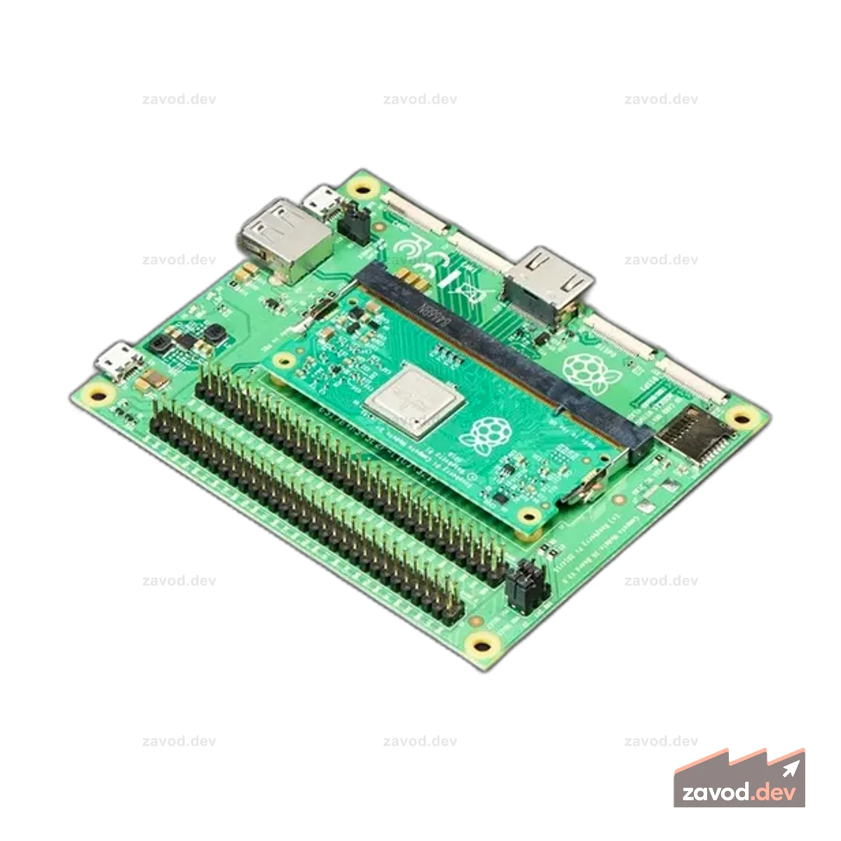 Комплект для разработки вычислительного модуля Raspberry Pi 3+ с двумя компьютерными модулями