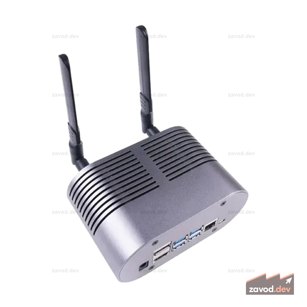 Jetson SUB Mini PC-Silver с модулем Jetson Xavier NX, алюминиевым корпусом с радиатором, твердотельным накопителем на 128 ГБ, Wi-Fi, антеннами и предустановленной системой JetPack