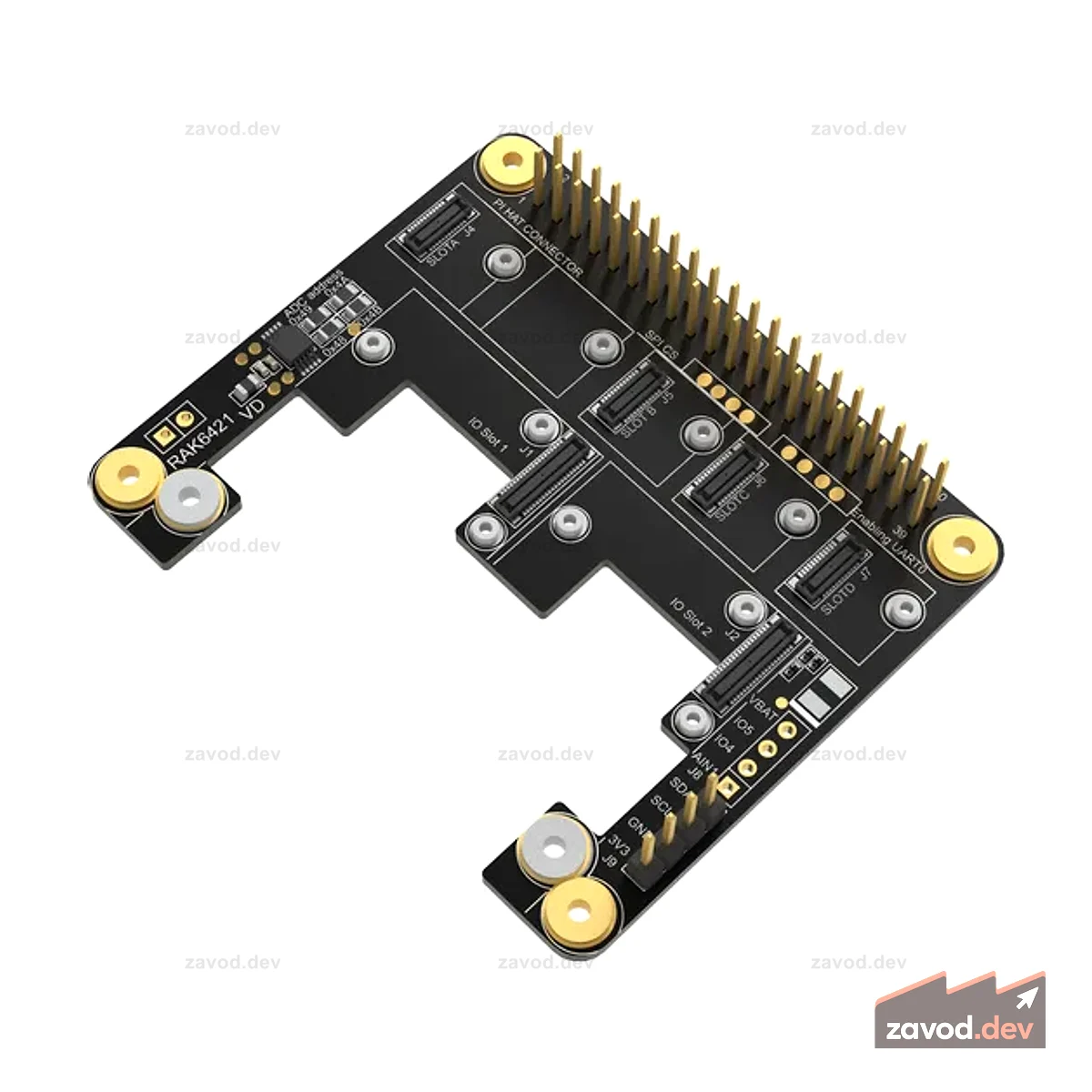 Шляпа WisBlock для Raspberry Pi | Модульная Pi HAT для интеграции датчиков WisBlock | RAK6421