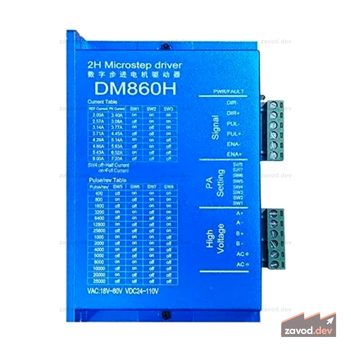 HKD STEPPER DRIVE+FAN DM860H BL