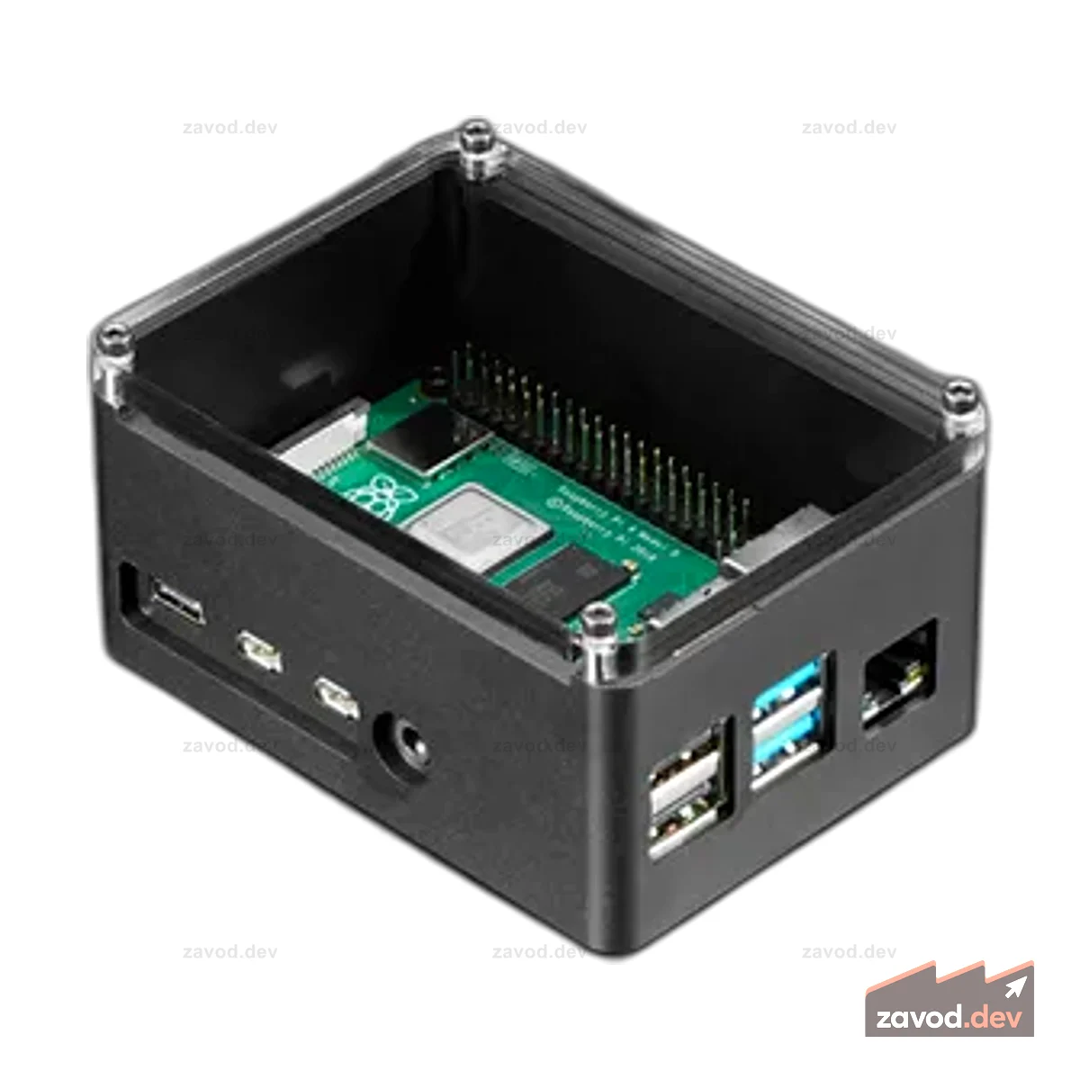 Чехол anidees Black Extra High Raspberry Pi 4