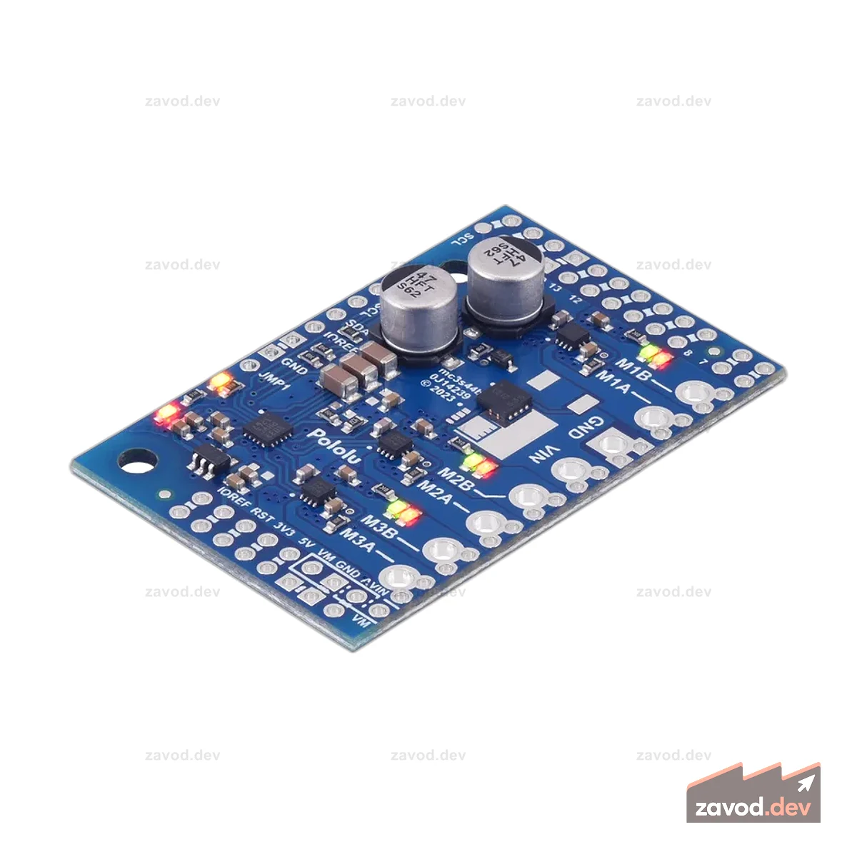 Тройной контроллер двигателя Motoron M3S550 для Arduino (без разъемов)