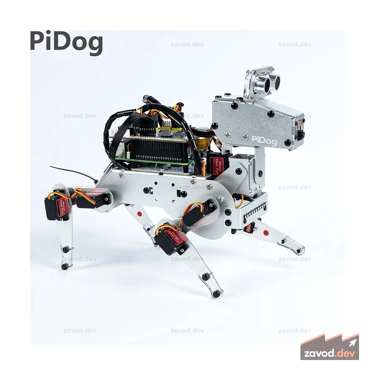 PiDog AI обучающие роботы-собаки для Raspberry Pi 5/4/3B+/Zero 2W, LLMs ChatGPT-4o/Gemini/Grok, распознавание голоса и видео, Python, управление приложениями, батарея, гироскоп, камера (RPI в комплект не входит)