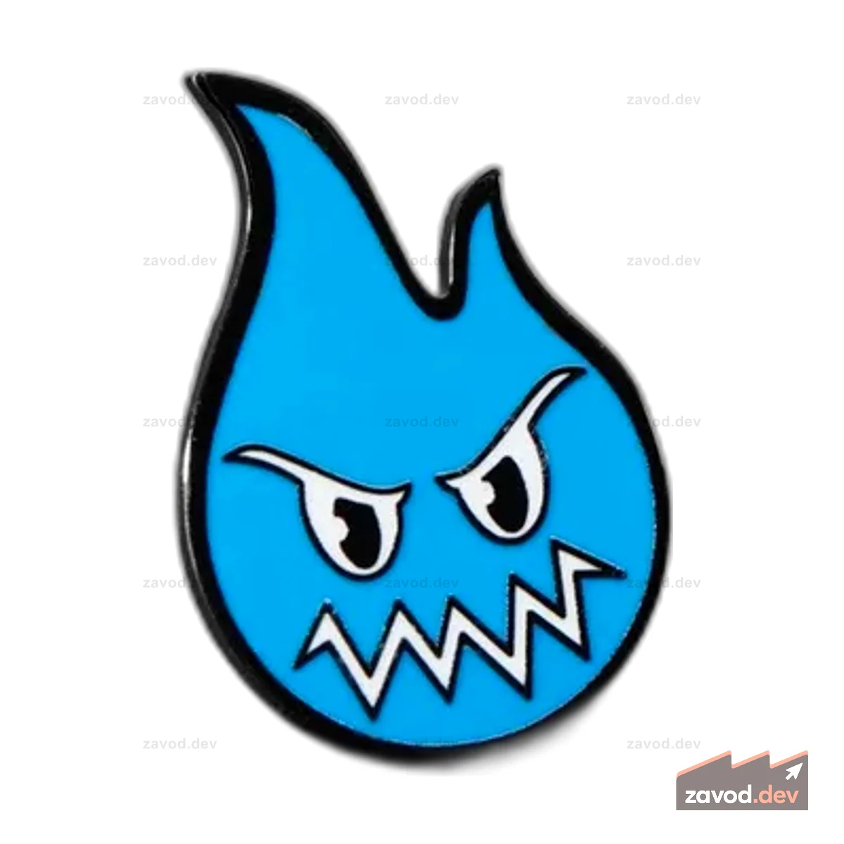 Эмалированная булавка Sparky the Blue Smoke Monster, ограниченная серия