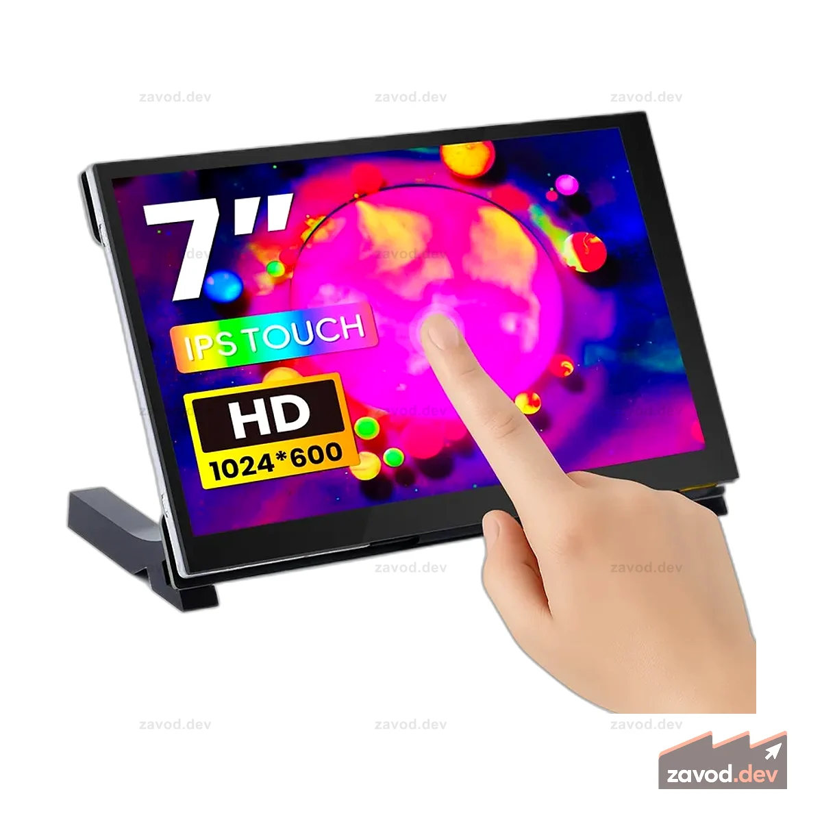 7-дюймовый сенсорный экран IPS HD-D 1024*600 HD-монитор, совместимый с Raspberry Pi/BB Black и т. д.