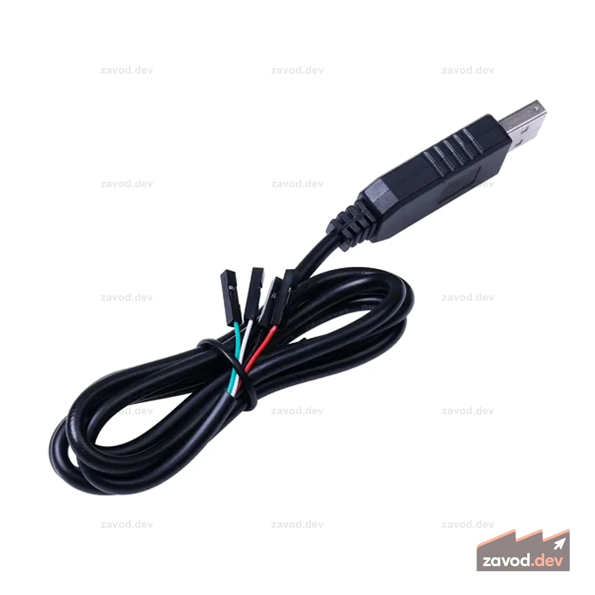 Последовательный кабель USB-TTL — 1 метр, USB-A с CH340, четыре гнездовых провода DuPont
