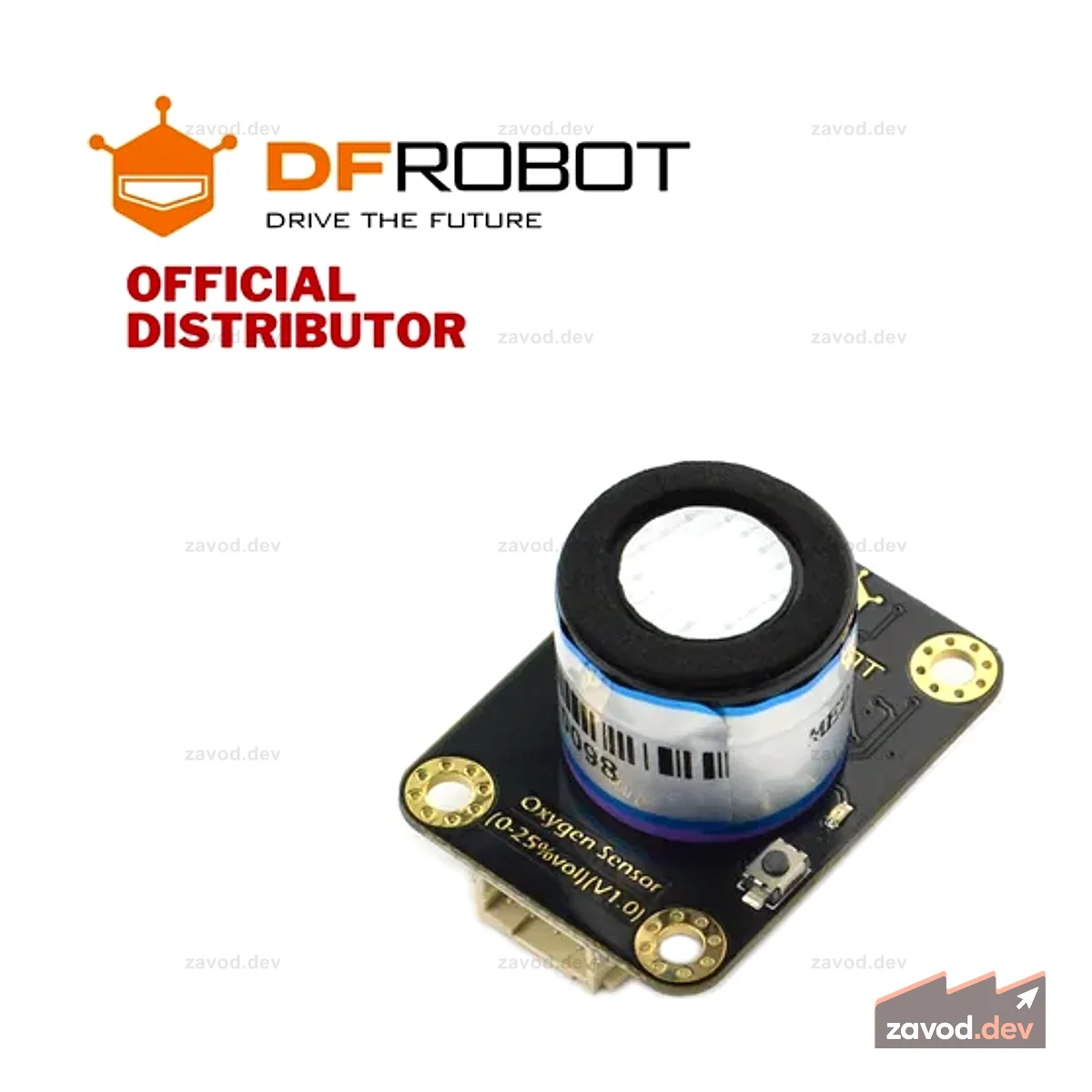 DFRobot Gravity: Электрохимический датчик кислорода/O2 (0–25% об., I2C) | SEN0322