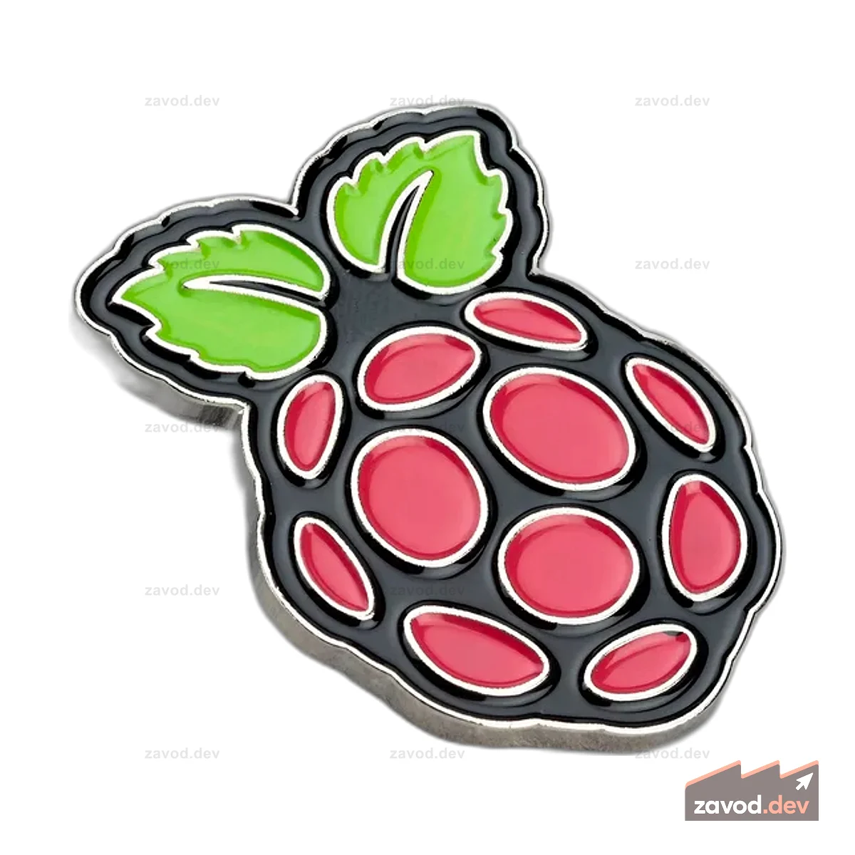 Железный штампованный значок Raspberry Pi