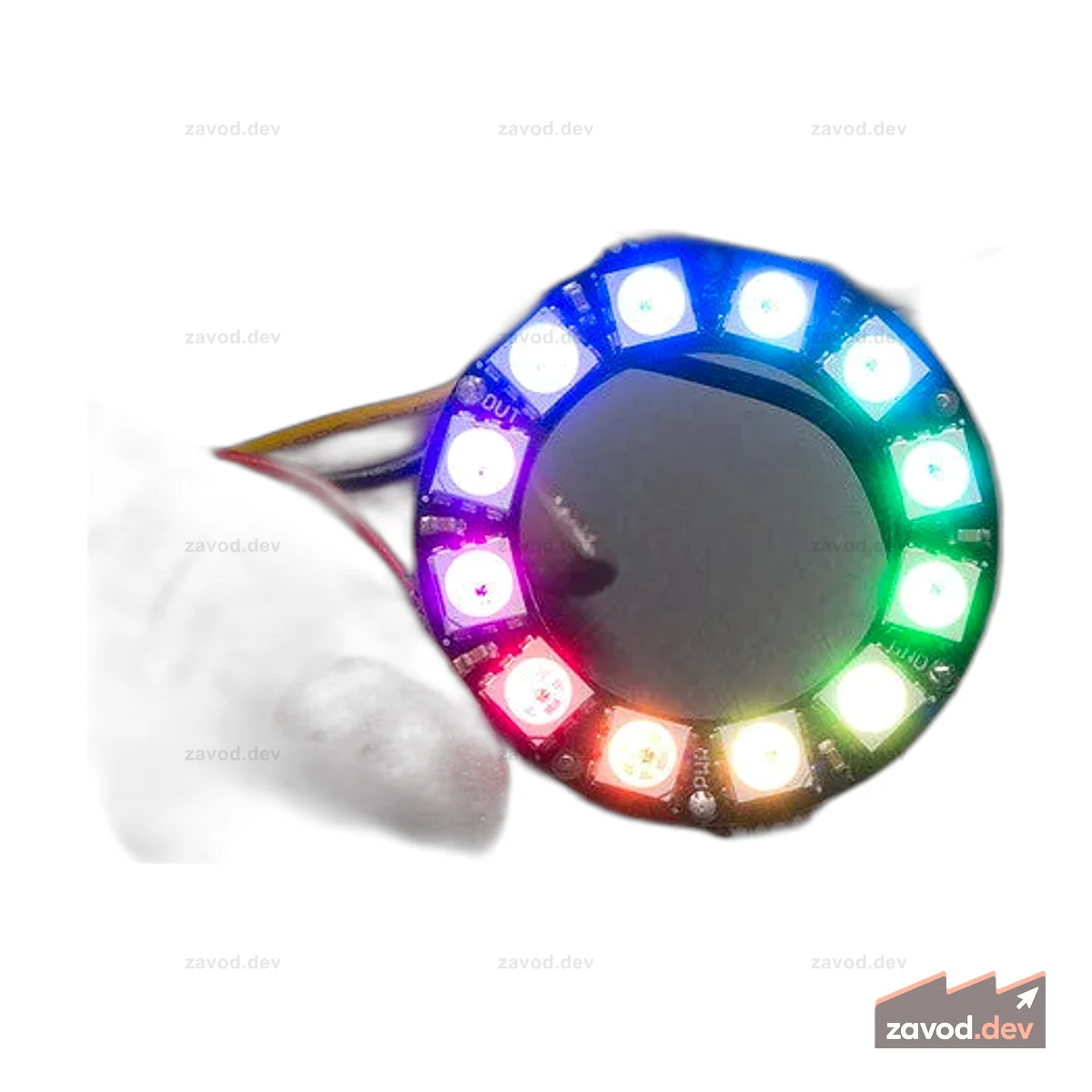 NeoPixel Ring — 12 RGB-светодиодов WS2812 5050 со встроенными драйверами