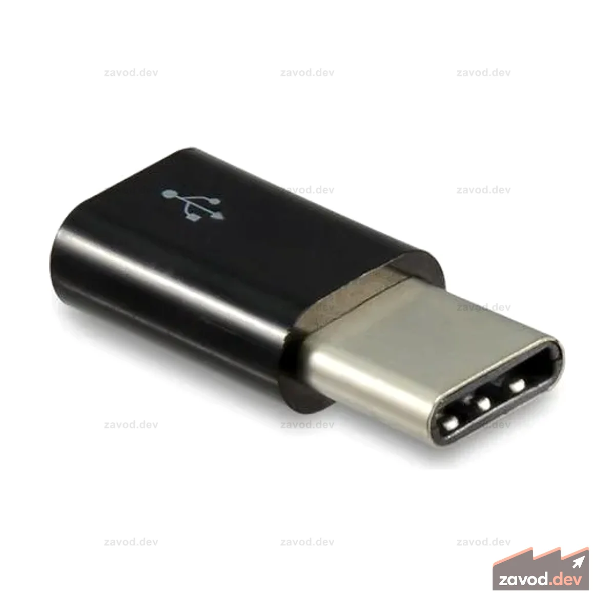 Адаптер Raspberry Pi® Micro USB(F) на USB-C(M), черный