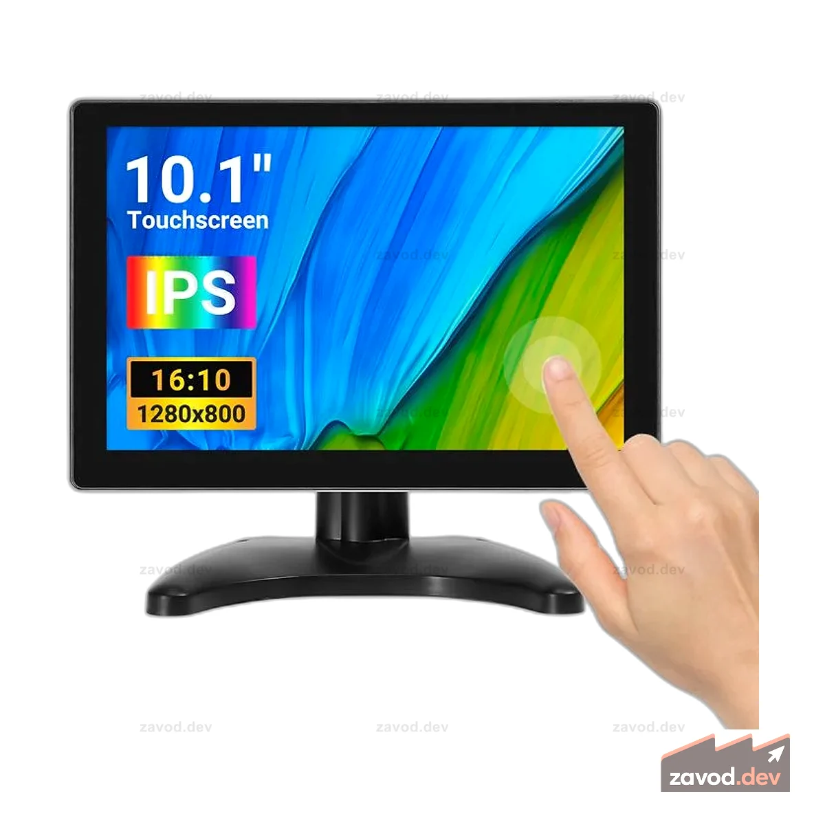 10,1-дюймовый VGA-дисплей 1280x800 Портативный монитор IPS с металлическим корпусом и емкостной сенсорной функцией