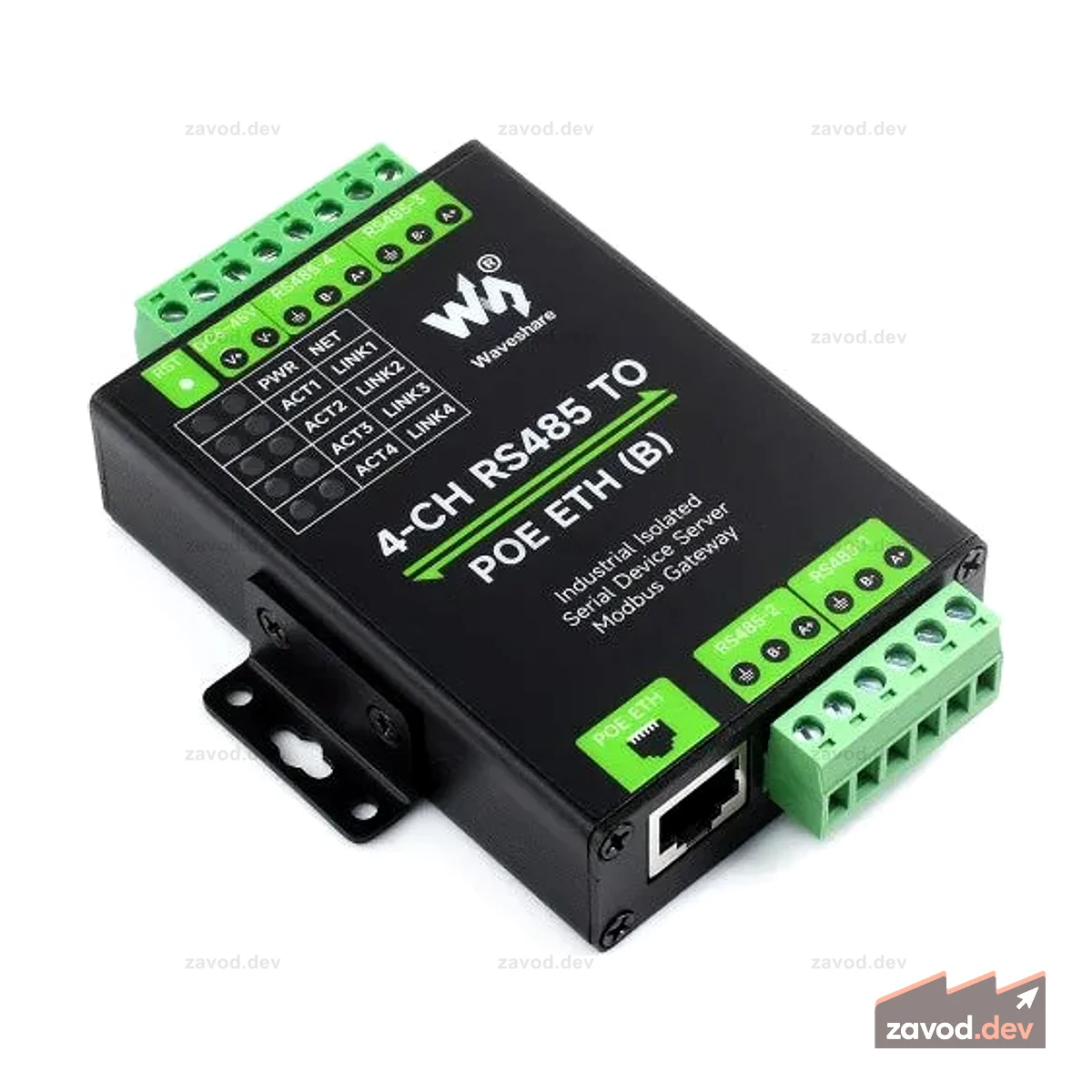 Waveshare 4-канальный POE RS485 или RJ45 Ethernet-сервер