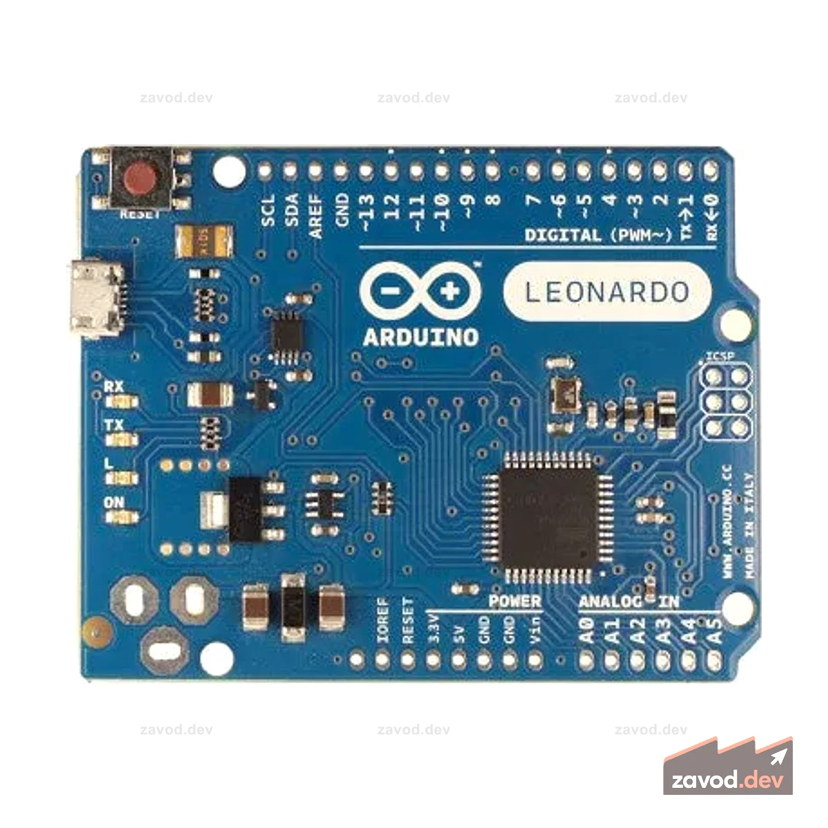 Arduino Leonardo без разъемов
