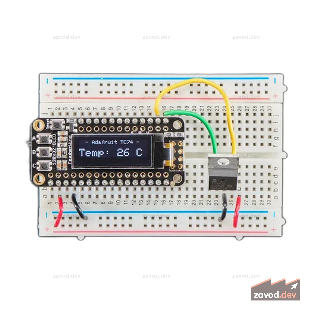Датчик температуры I2C для макетной платы — TC74A0