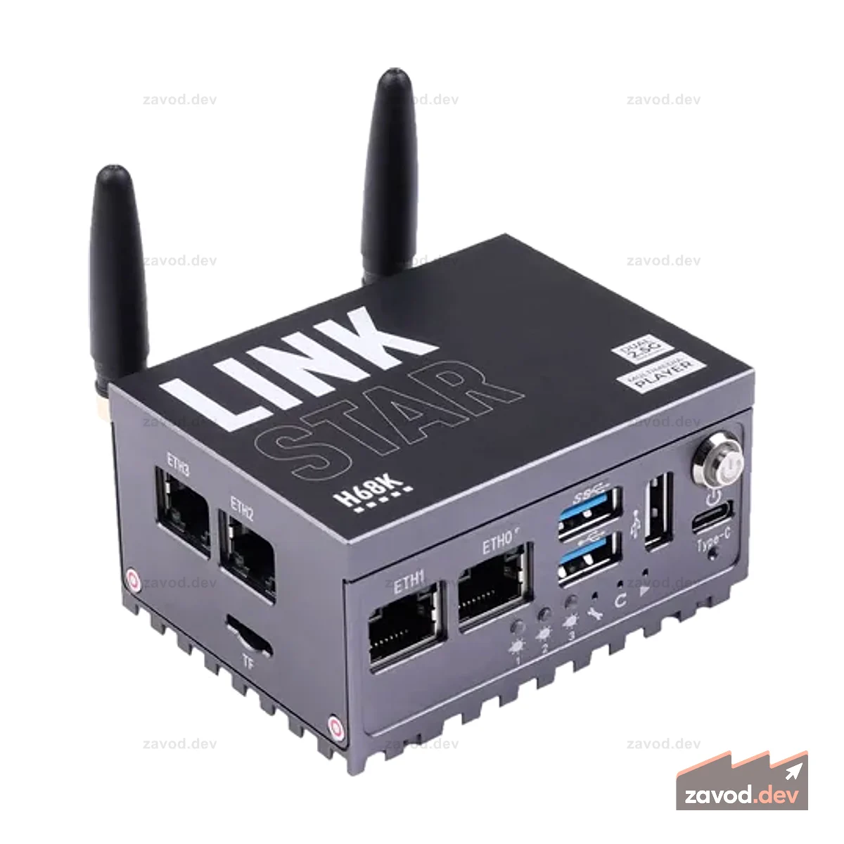 Маршрутизатор LinkStar-H68K-1432 с Wi-Fi 6, 4 ГБ ОЗУ и 32 ГБ eMMC, двумя Ethernet-портами 2,5G и двумя Ethernet-портами 1G, выходом 4K, предустановленным Android 11, поддержкой Lubuntu 20.04 и OpenWRT, Home Assistant
Маршрутизатор