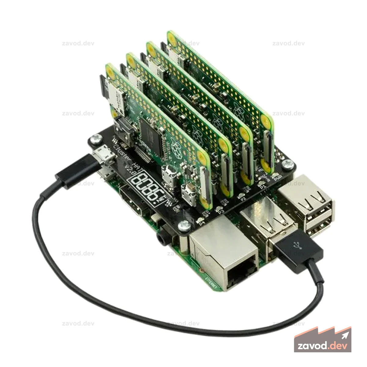 8086.net / ModMyPi Кластер HAT V2.5