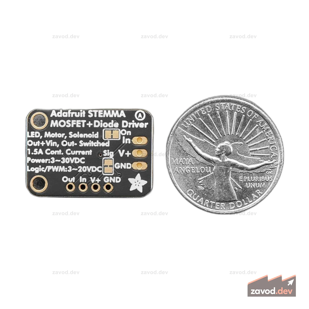 Драйвер Adafruit MOSFET — для двигателей, соленоидов, светодиодов и т. д. STEMMA JST PH 2 мм