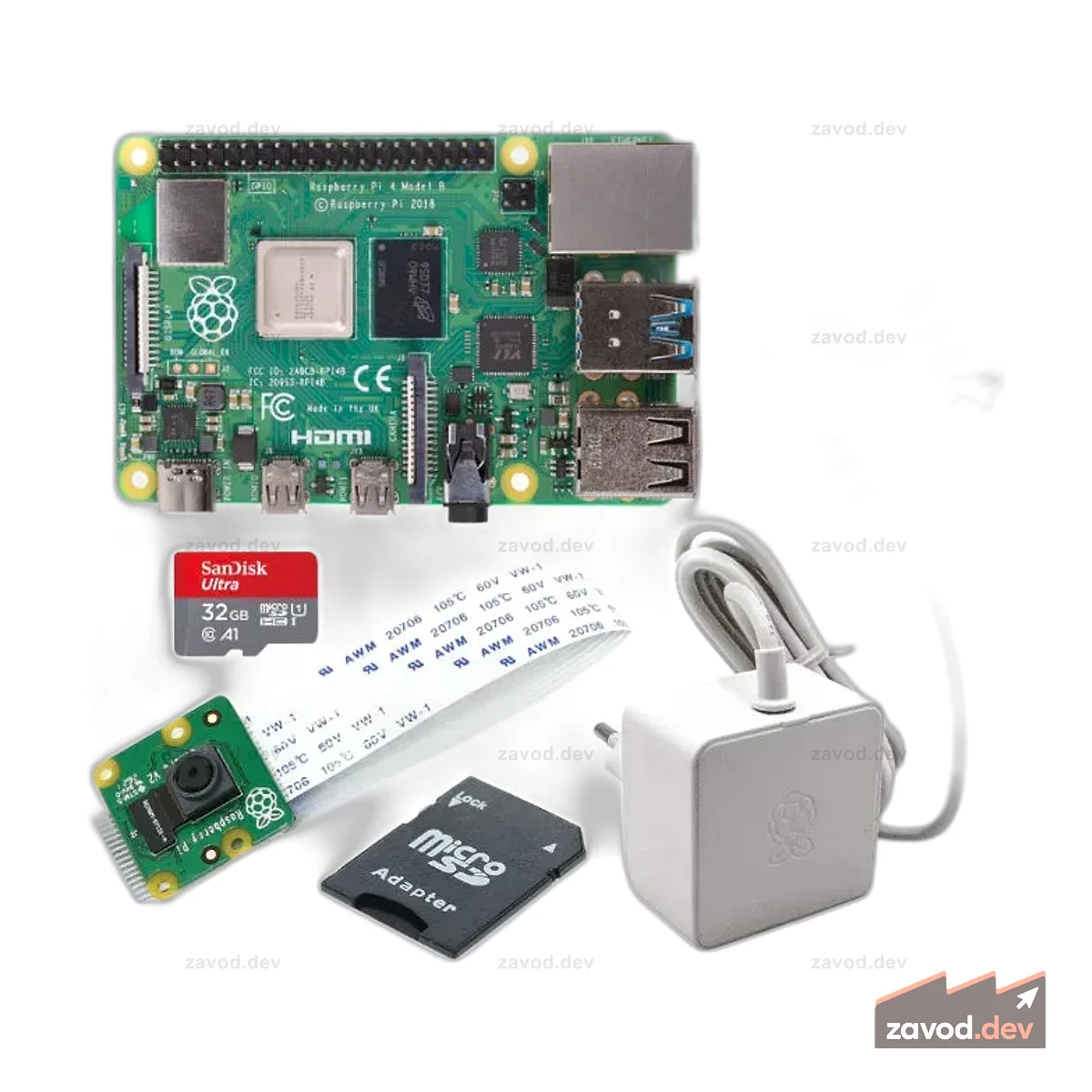 Комплект компьютерного зрения Raspberry Pi 4B 4 ГБ