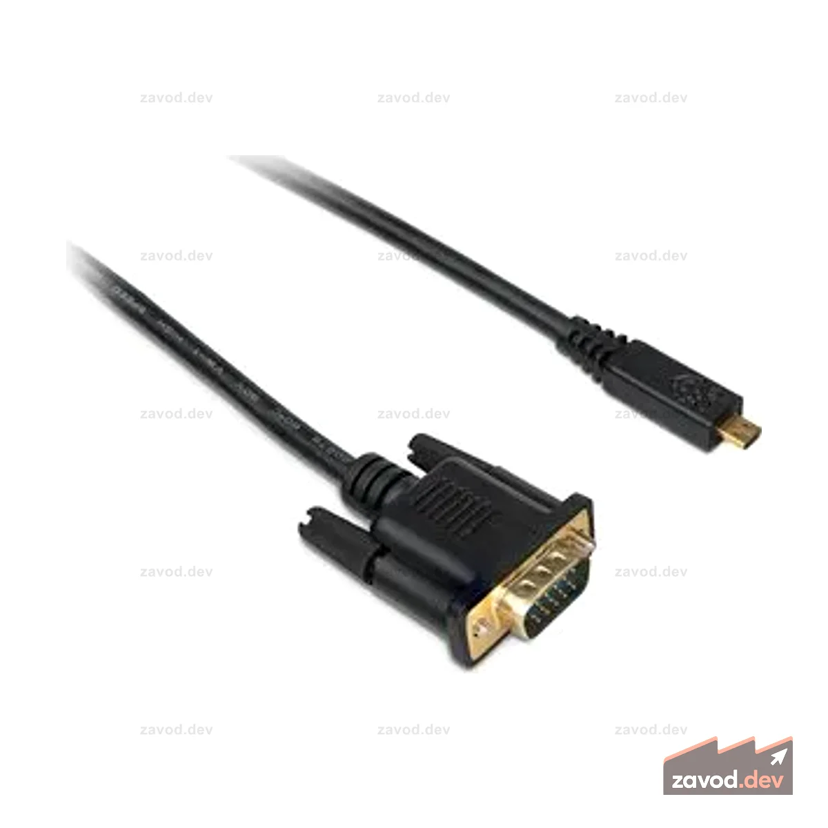 Кабель Micro HDMI — VGA, 1 м, черный (789-21060902)
