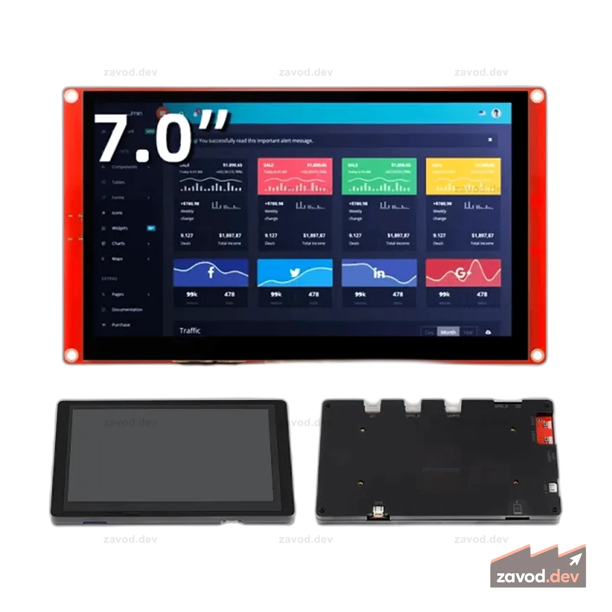 CrowPanel 7,0 дюйма - HMI ESP32 Дисплей 800x480 RGB TFT сенсорный ЖК-экран, совместимый с Arduino