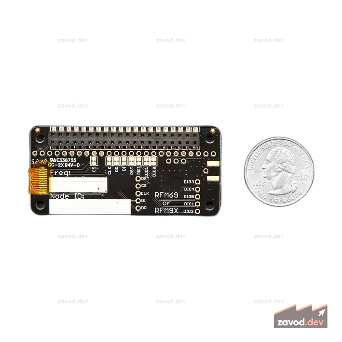 Радиокапот Adafruit LoRa с OLED-экраном — RFM95W @ 915 МГц RadioFruit