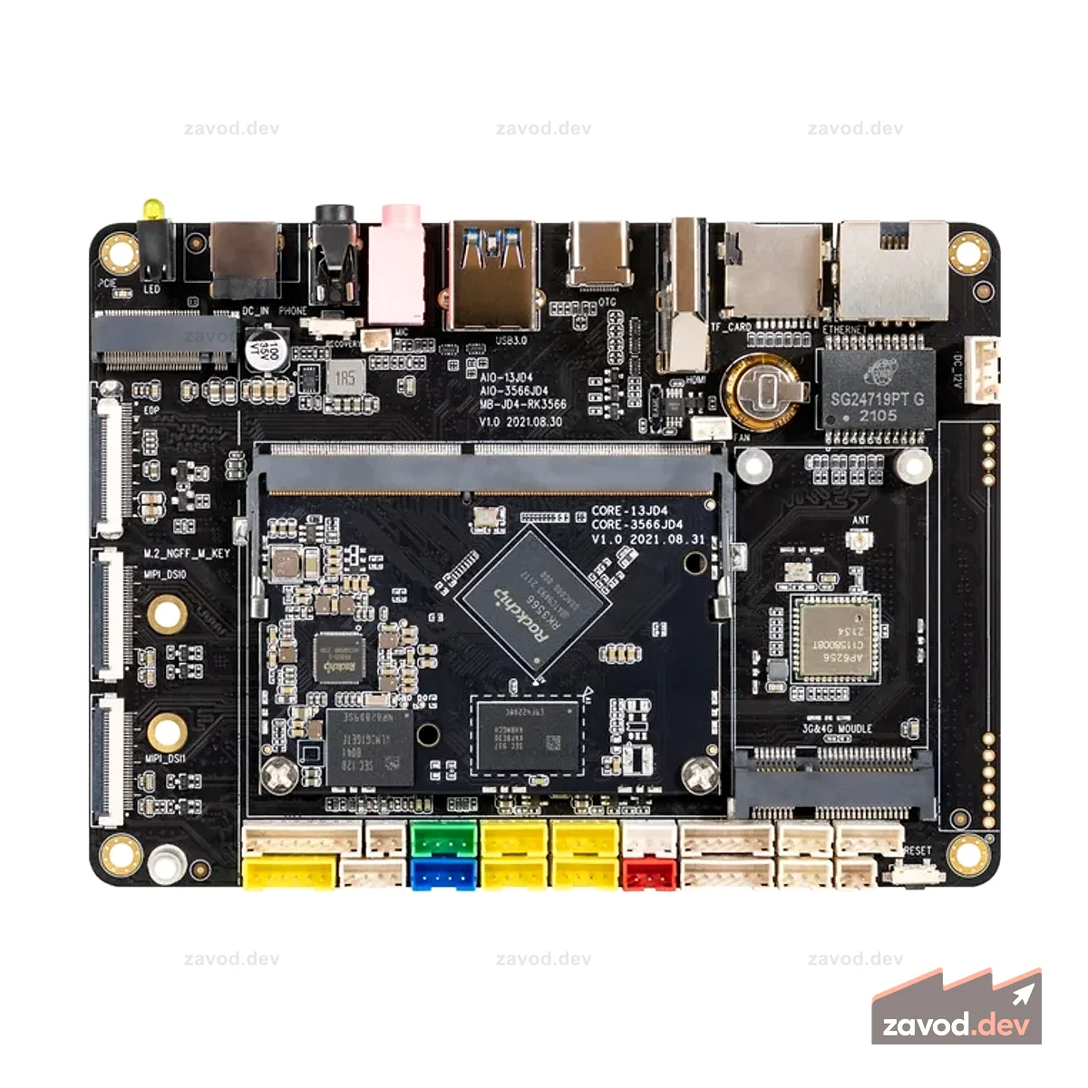 AIO-3566JD4 Четырехъядерная 64-битная материнская плата ARM