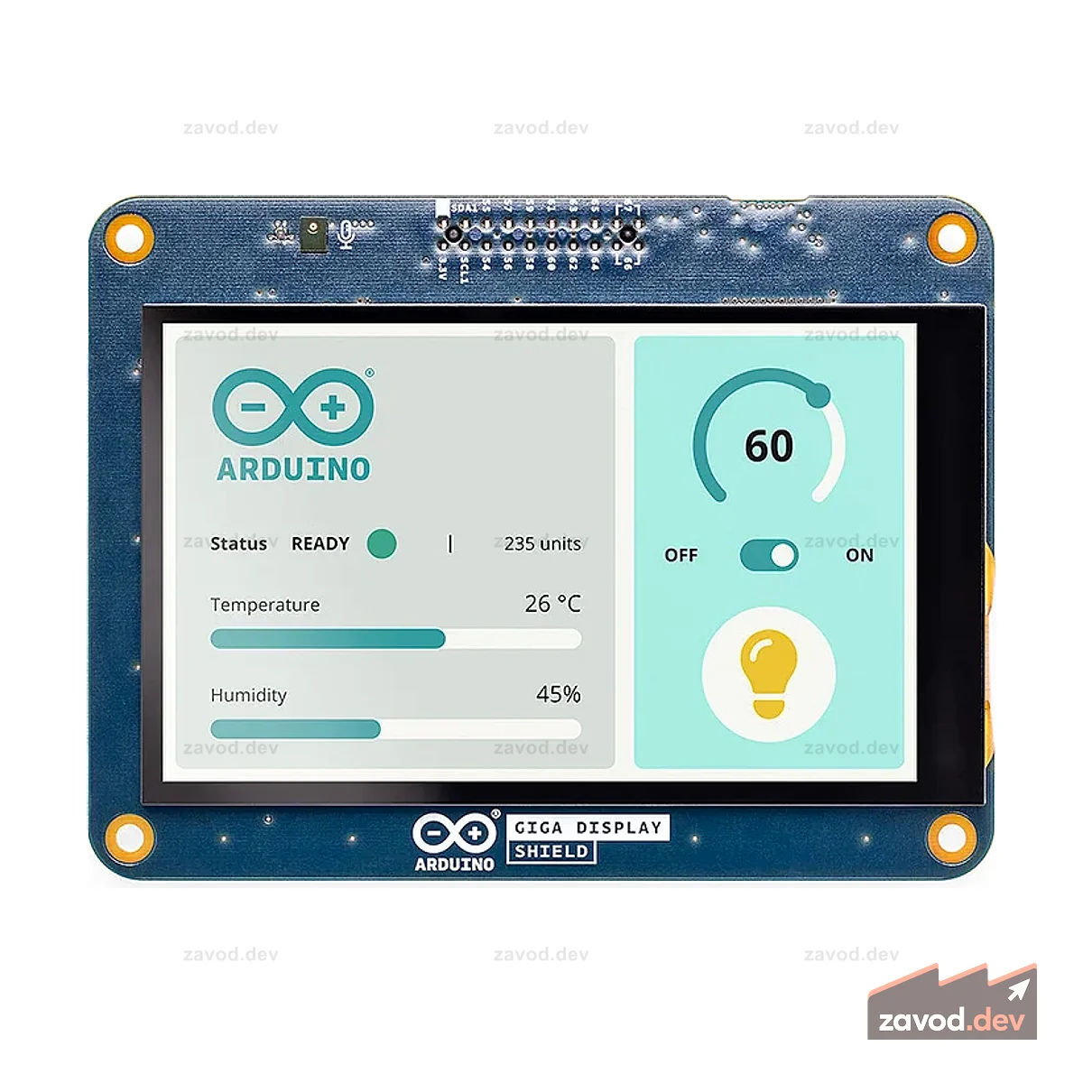 Экран дисплея Arduino® GIGA