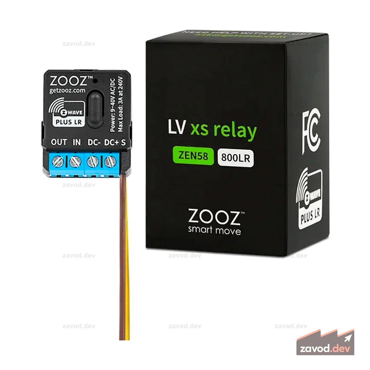 Zooz Z-Wave низковольтное реле дальнего действия XS ZEN58 800LR